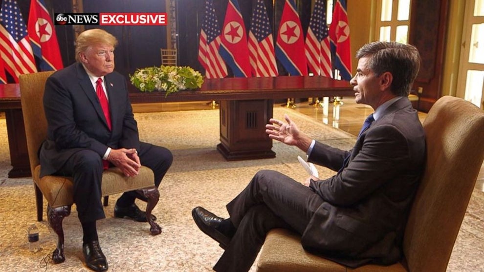President Trump interviews with George Stephanopoulos in 2018. (ABC News)