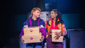 Sam Tutty and Christiani Pitts in "Two Strangers (Carry a Cake Across New York)" (Matthew Murphy)