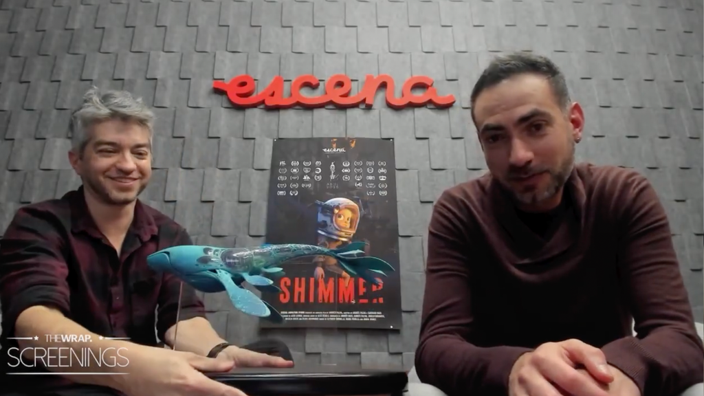 "Shimmer" director Andrés Palma (left), executive producer Andres Buzo and the film's fantastical whale