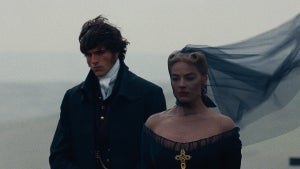 Jacob Elordi and Margot Robbie in "Wuthering Heights" (Warner Bros.)