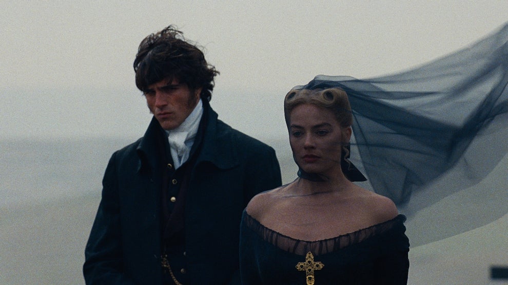 Jacob Elordi and Margot Robbie in "Wuthering Heights" (Warner Bros.)