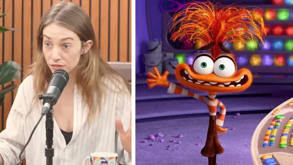 Maya Hawke, "Inside Out 2" character Anxiety ("Good Hang with Amy Poehler/YouTube and Disney-Pixar)