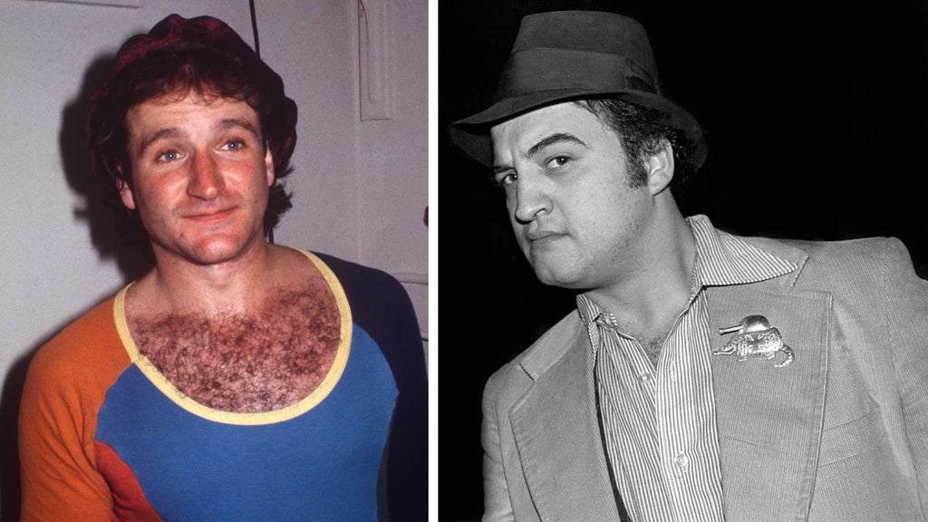 Robin Williams, John Belushi (Getty Images)