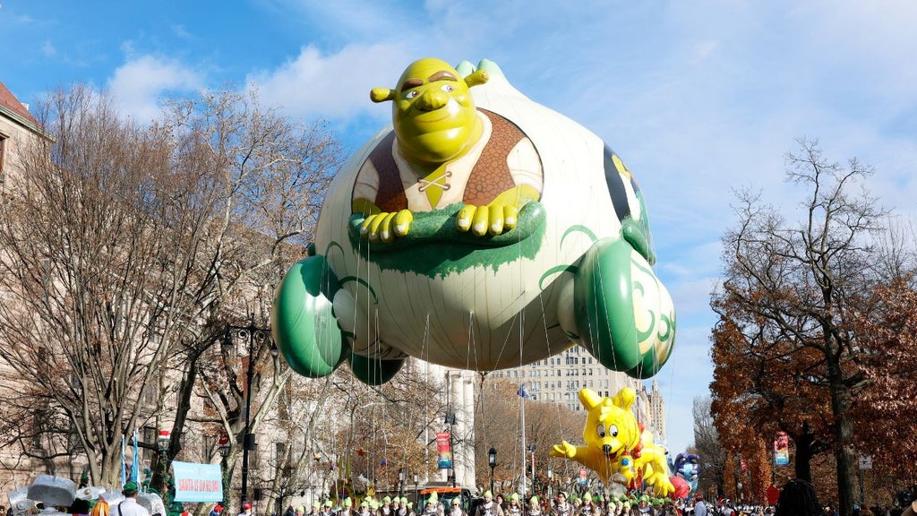Shrek's Onion Carriage at Macy's Thanksgiving Day Parade 2025 (Getty Images)