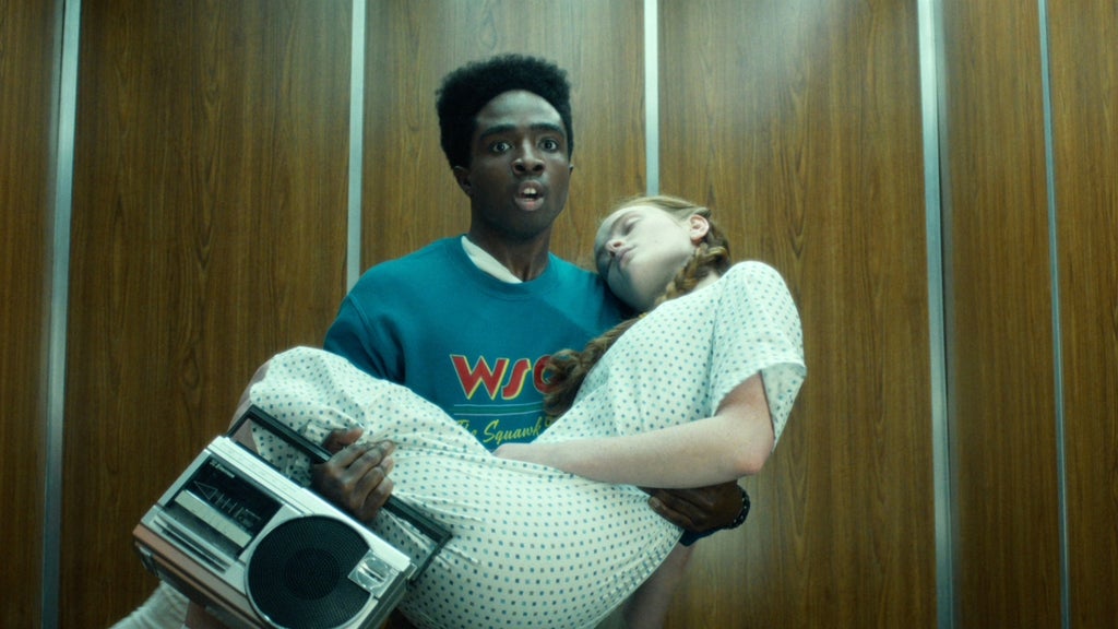Caleb McLaughlin and Sadie Sink in "Stranger Things" Season 5