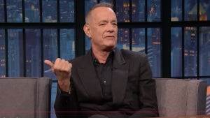Tom Hanks on "Late Night with Seth Meyers" (Credit: NBC)