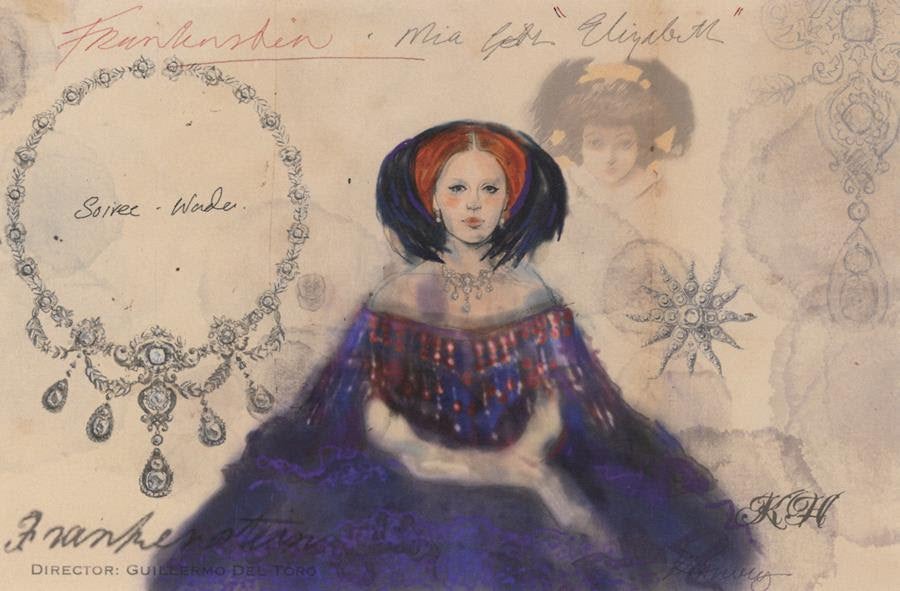 Kate Hawley costume design sketch for Frankenstein. Source: Kate Hawley