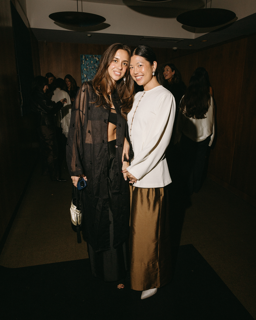 Gabriella Gofis and Cat Chen wearing Chan Luu at the event. Source: Chan Luu