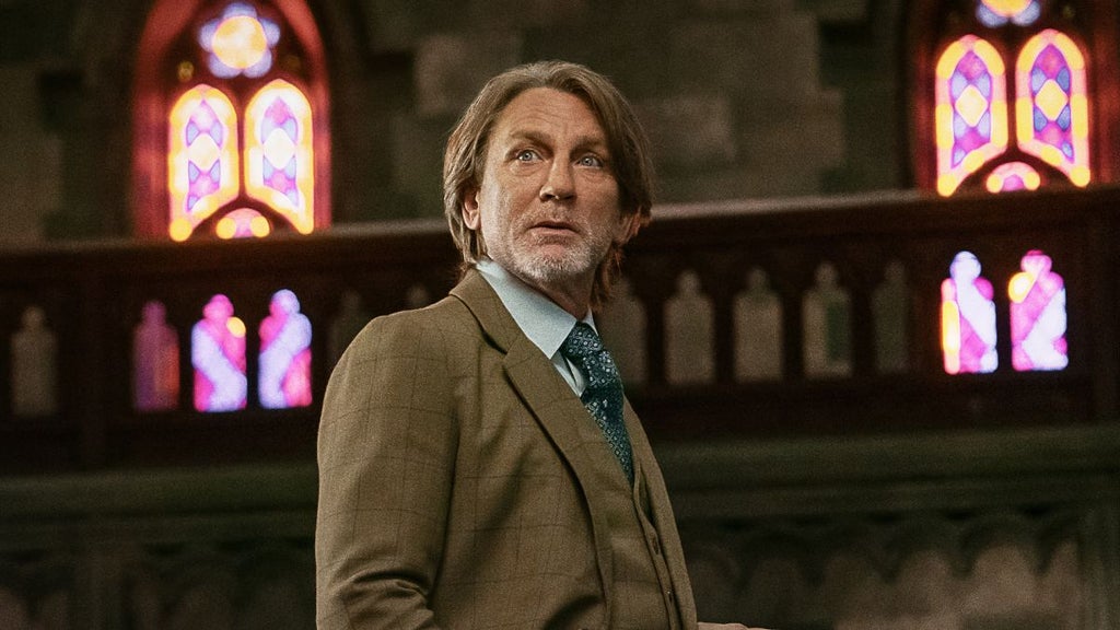 Daniel Craig as Benoit Blanc in "Wake Up Dead Man: A Knives Out Mystery" (Netflix)