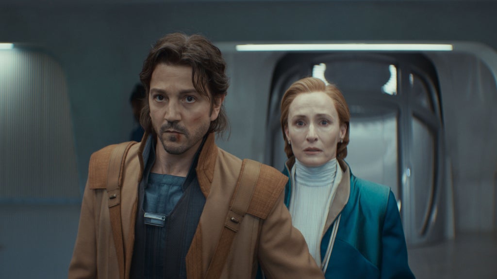 Diego Luna and Genevieve O'Reilly in "Andor" Season 2, Episode 9 (Disney+)
