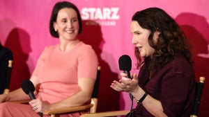 Kate Myers and Andrea Mara speak at TheWrap's 2025 Power Women Summit. (John Salangsang/ Shutterstock for TheWrap)