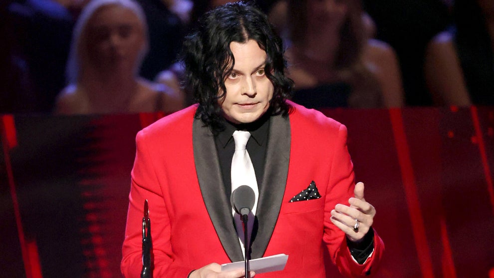 Jack White of The White Stripes speaks onstage during the 2025 Rock & Roll Hall of Fame Induction Ceremony at Peacock Theater on November 08, 2025 in Los Angeles, California. (Amy Sussman/WireImage)