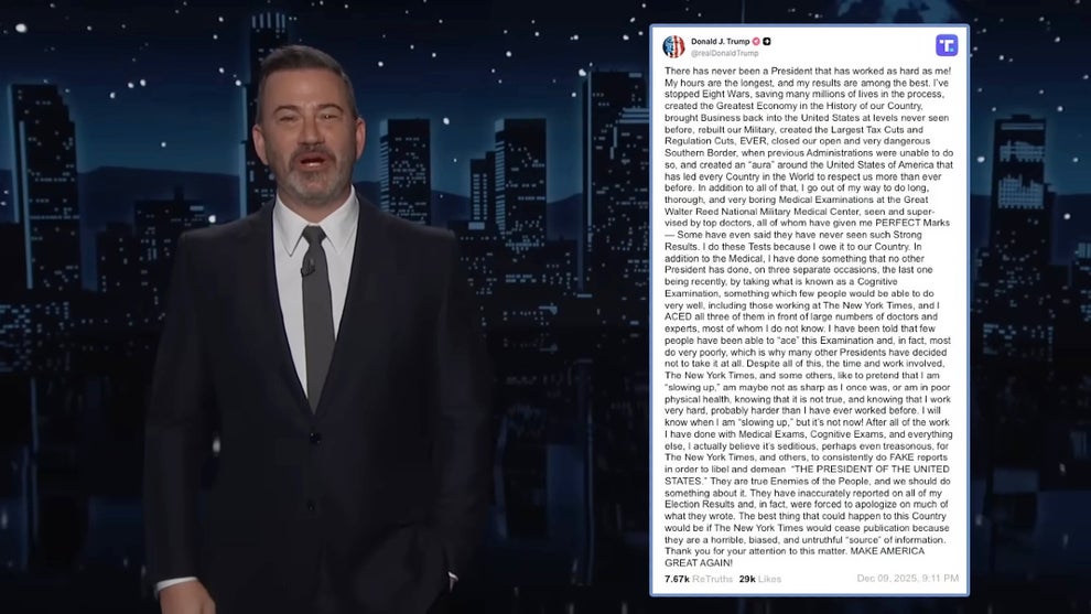 Jimmy Kimmel hosts the Dec. 10, 2025 edition of "Jimmy Kimmel Live!" (ABC)