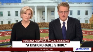 Mika Brzezinski and Joe Scarborough host the Dec. 1, 2025 edition of "Morning Joe" (Credit: MS NOW)