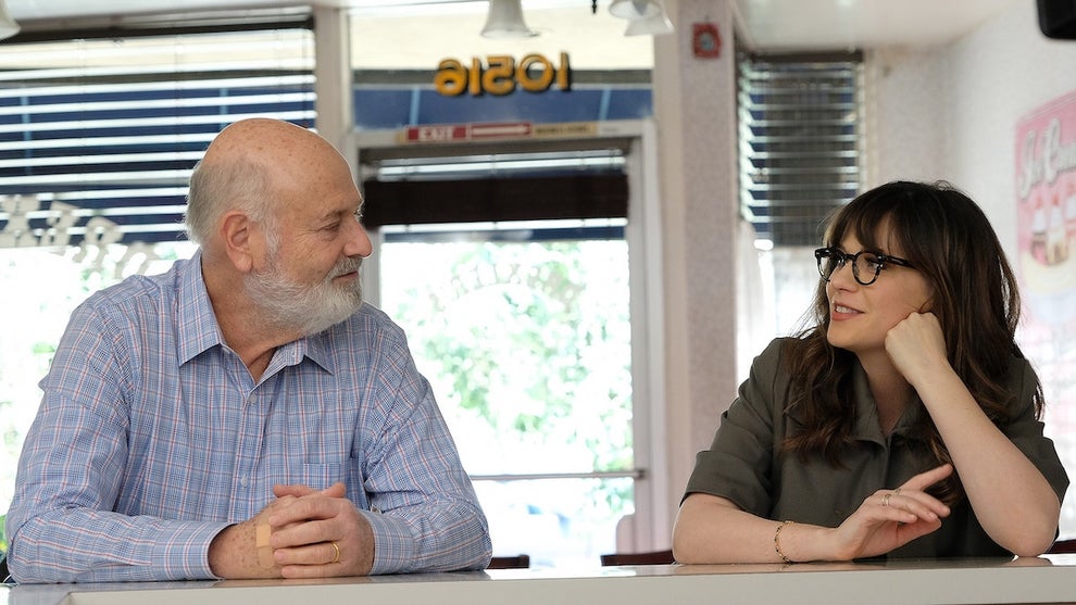 "New Girl" guest star Rob Reiner with Zooey Deschanel (Fox Image Collection via Getty Images)