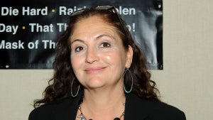 Tracy Reiner attends Day 1 of the Chiller Theatre Expo at Sheraton Parsippany Hotel on October 24, 2014 in Parsippany, New Jersey. (Credit: Bobby Bank/WireImage)