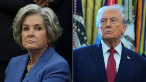 White House Chief of Staff Susie Wiles (Credit: Alex Wong/Getty Images) and U.S. President Donald Trump (Credit: Anna Moneymaker/Getty Images)