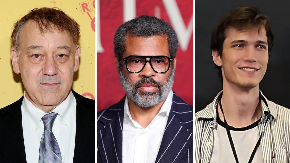 Producers Sam Raimi and Jordan Peele and director Dylan Clark (Getty) Portrait of God Images/Courtesy Dylan Clark)