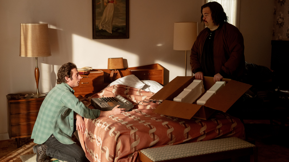 Jeremy Allen White and Paul Walter Hauser in "Springsteen: Deliver Me From Nowhere" (20th Century Studios)