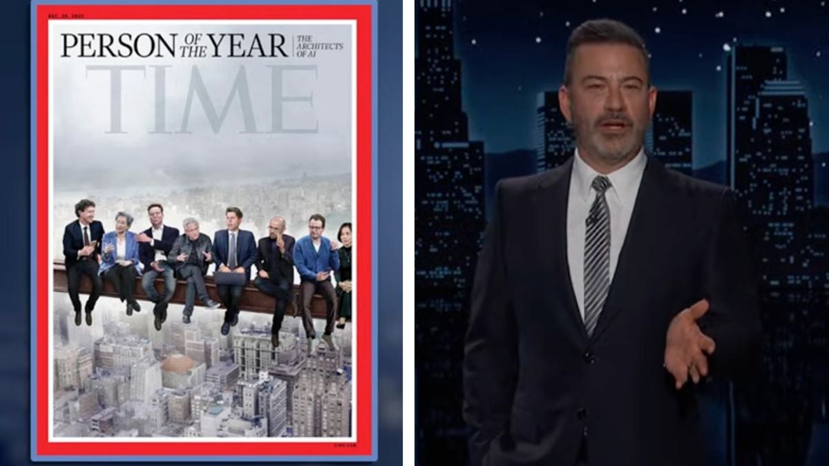 Jimmy Kimmel Rips Into Time’s AI-Centric Person of the Year Cover: ‘Looks Like Photoshop From 2007’ | Video