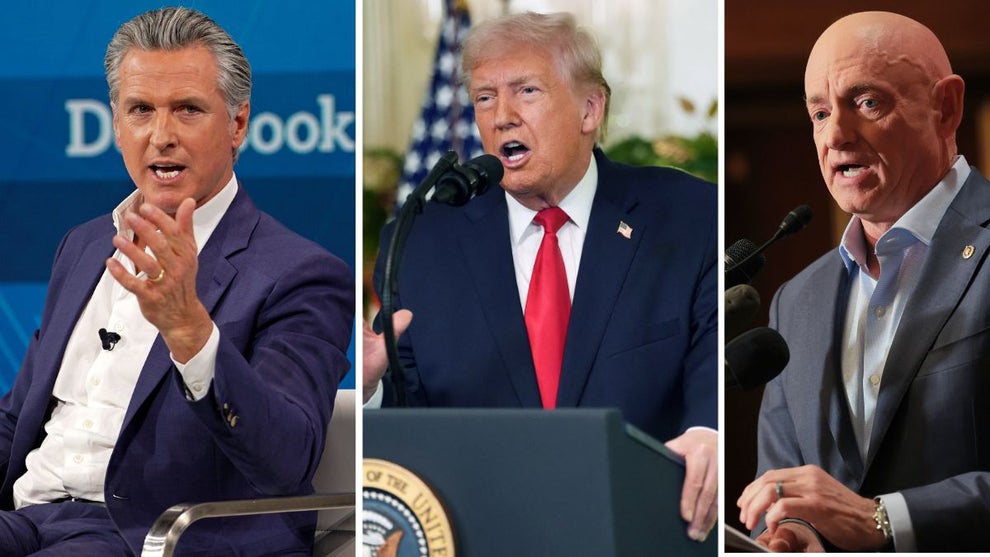 Gavin Newsom, Donald Trump, Mark Kelly
