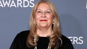 WGA West President Michele Mulroney attends the 76th Annual Writers Guild Awards in Los Angeles. (Credit: JC Olivera/Getty Images)