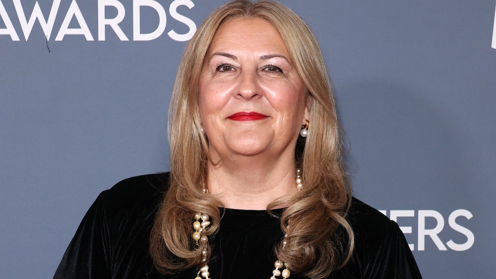 WGA West President Michele Mulroney attends the 76th Annual Writers Guild Awards in Los Angeles. (Credit: JC Olivera/Getty Images)