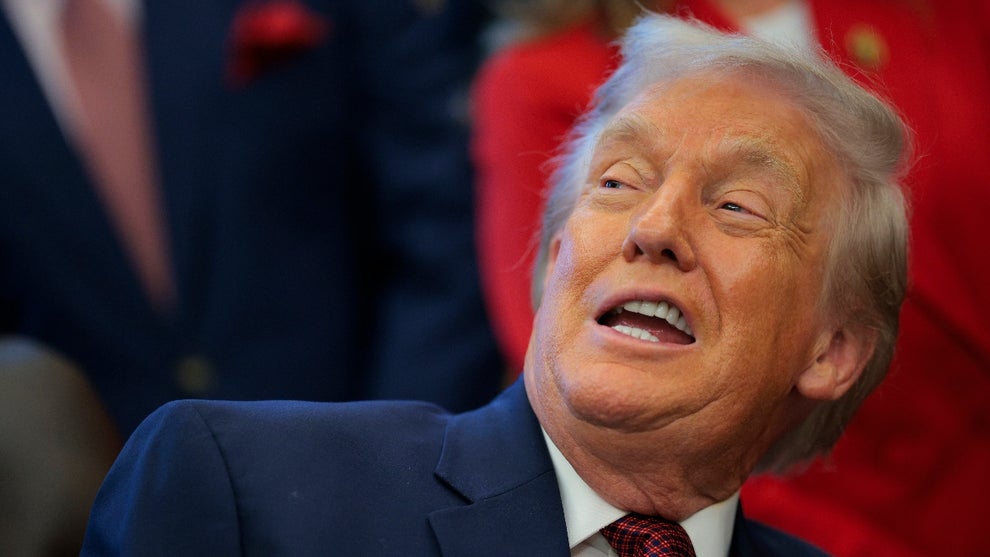 U.S. President Donald Trump speaks after announcing changes to the country's fuel economy standards in the Oval Office at the White House on December 03, 2025 in Washington, DC