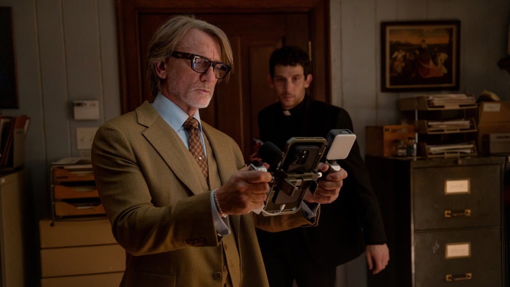 Daniel Craig and Josh O'Connor in "Wake Up Dead Man"