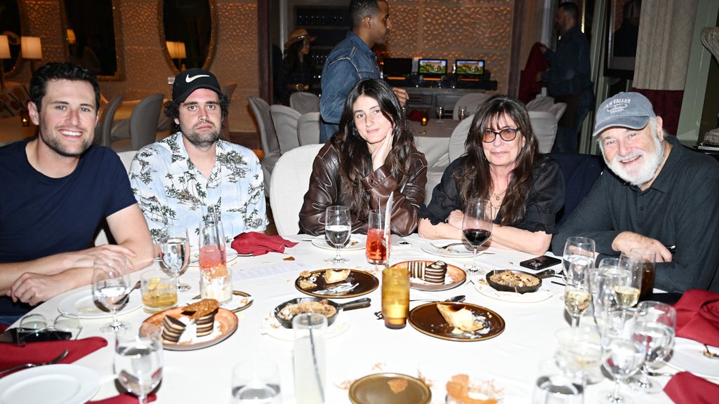 Jake Reiner, Nick Reiner, Romy Reiner, Michele Singer Reiner and Rob Reiner in 2024