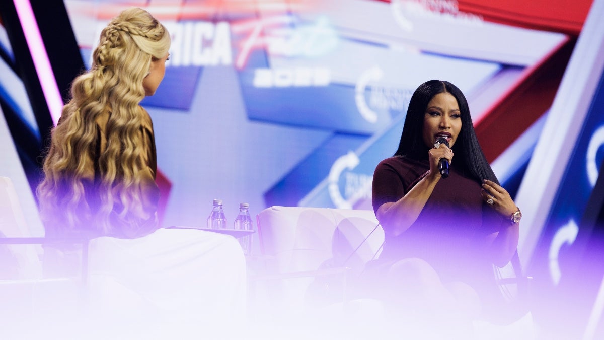 Nicki Minaj Calls JD Vance an 'Assassin' in Awkward Moment With Erika Kirk on Turning Point USA Stage | Video
