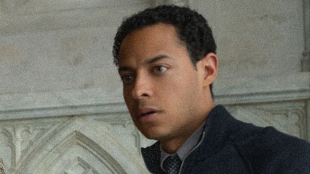 Daryl McCormack as Cy Draven in "Wake Up Dead Man: A Knives Out Mystery" (Netflix)
