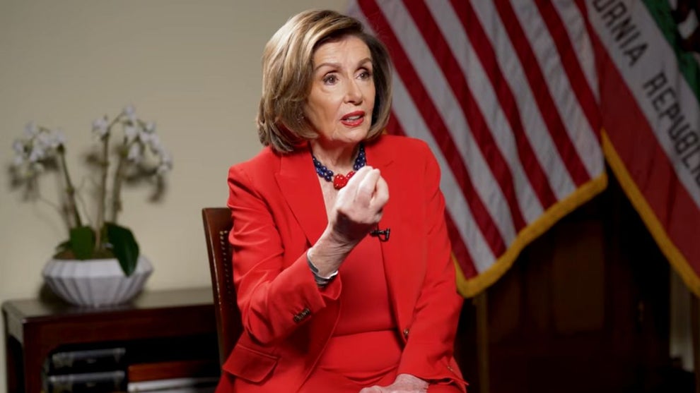 Nancy Pelosi in interview with USA Today (Credit: USA Today)