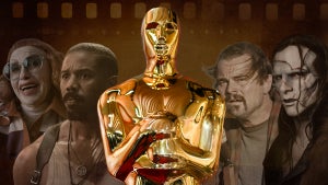 Amy Madigan in "Weapons," Michael B. Jordan in "Sinners," Leonardo DiCaprio in "One Battle After Another" and Jacob Elordi in "Frankenstein" are all vying for Oscar gold this year. (Chris Smith for TheWrap)