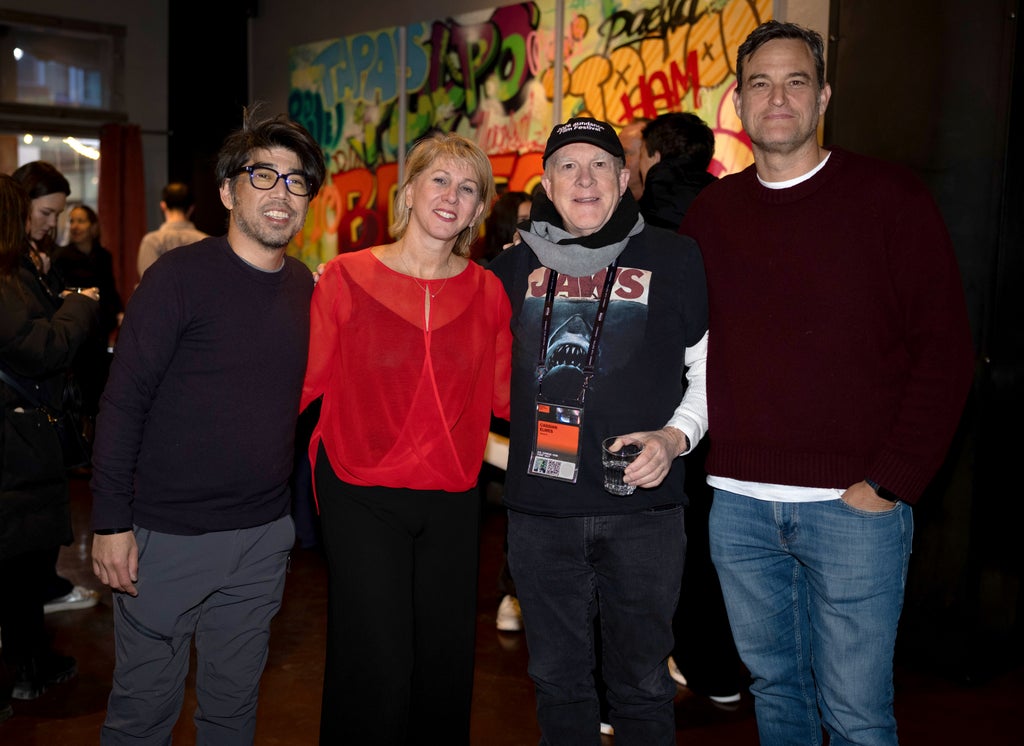 Kevin Iwashina, sale agent, Sharon Waxman, CEO and Editor-in-chief, Cassian Elwes, producer and Jamie Patricof, producer, “Roofman” 