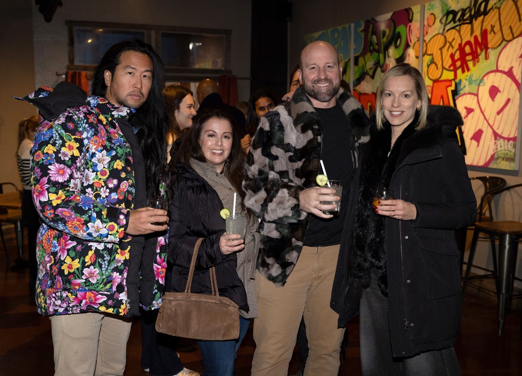 Peter Chung, April Bosworth, Andrew Bosworth, CTO, Meta, and Jo Cronk, President, North America at Whalar 