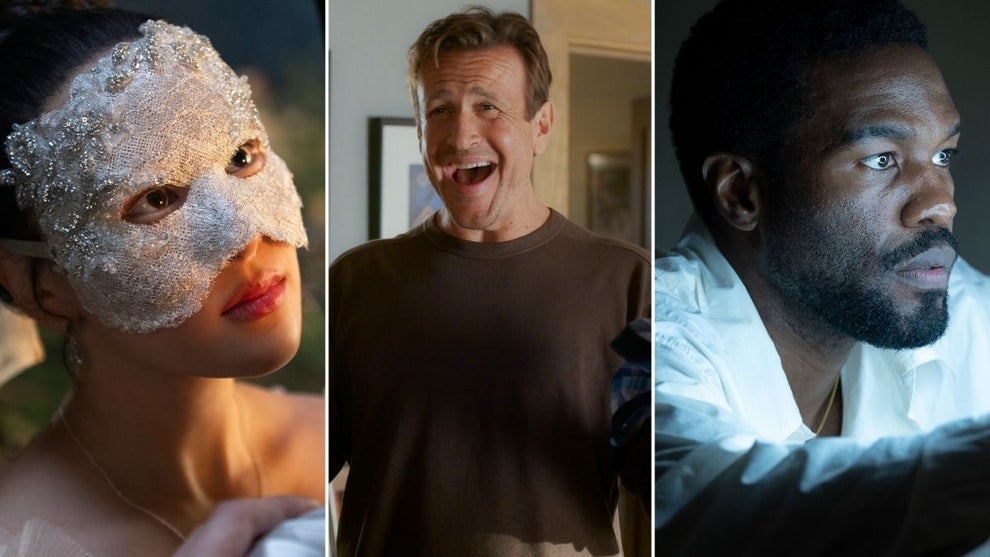 Left to right: “Bridgerton” Season 4 Part 1 (Liam Daniel/Netflix), “Shrinking” Season 3 (Apple TV) and “Wonder Man” Season 1 (Suzanne Tenner/Marvel Studios)