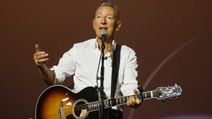 Bruce Springsteen performs at the AFI FEST 2025 "Springsteen: Deliver Me From Nowhere" Premiere at TCL Chinese Theatre on October 22, 2025 in Hollywood, California. (Rodin Eckenroth/Getty Images)