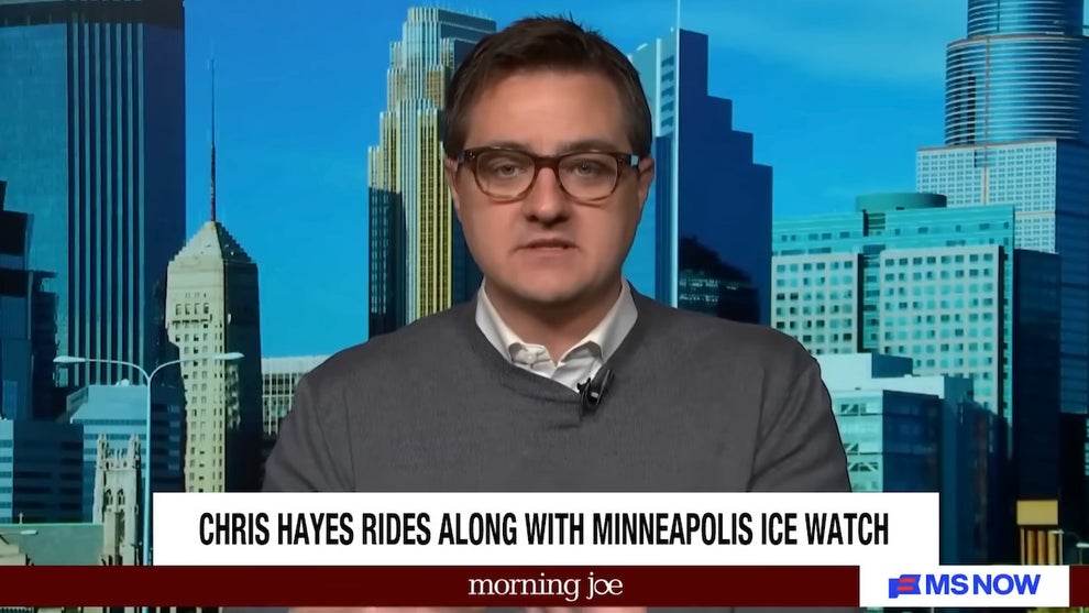 Chris Hayes reports from Minneapolis on "Morning Joe." (Credit: MS NOW)
