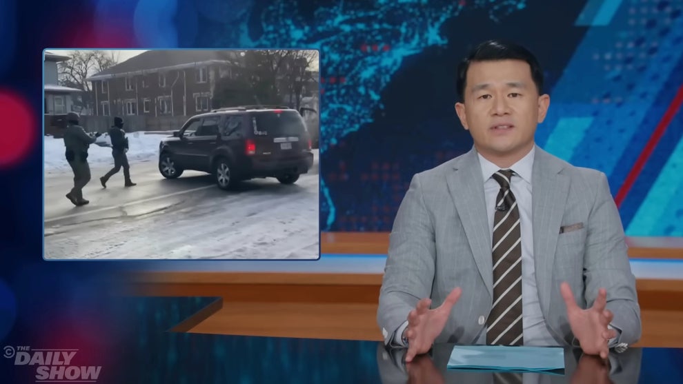Ronny Chieng hosts the Jan. 8, 2026 edition of "The Daily Show" (Comedy Central)