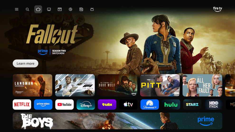 Fire TV home screen