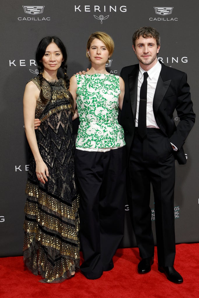 Chloé Zhao, Jessie Buckley and Paul Mescal