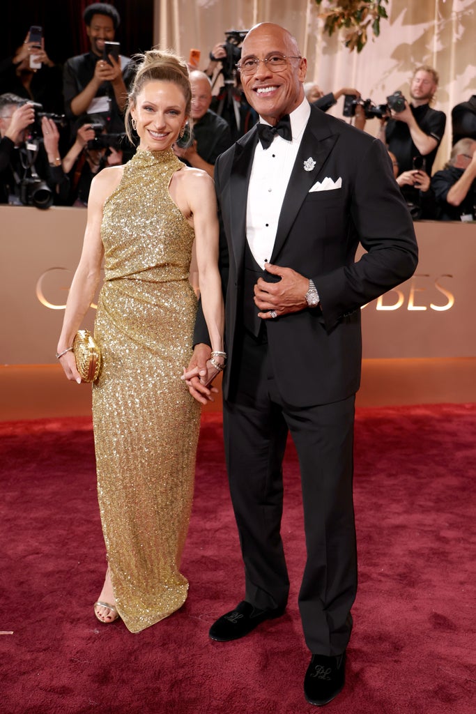 Lauren Hashian and Dwayne Johnson