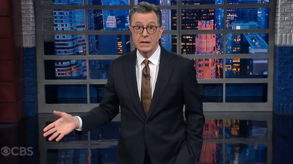 Stephen Colbert hosts the Jan. 13, 2026 edition of "The Late Show" (CBS)