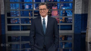 Stephen Colbert hosts the Jan. 12, 2026 edition of "The Late Show" (CBS)