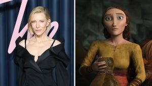 Cate Blanchett (Credit: Lia Toby/Getty Images) and "How to Train Your Dragon 2" (Credit: DreamWorks)