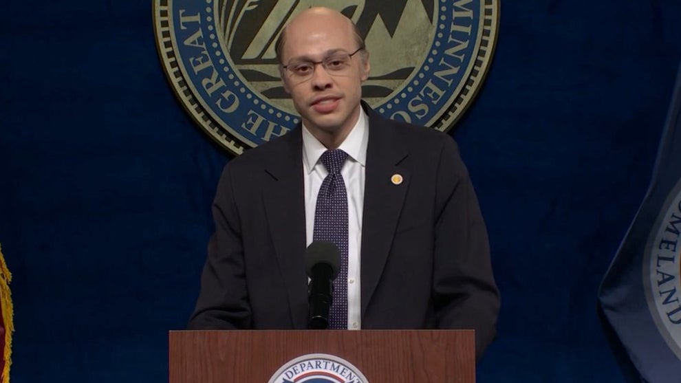 Pete Davidson takes a turn as Border Czar Tom Homan on the Jan. 31, 2026 edition of "Saturday Night Live" (NBC)