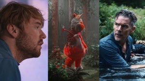 Stills of Cooper Hoffman in "I Want Your Sex" (Left), "Buddy" (Middle) and Ethan Hawke in "The Weight" (Right)