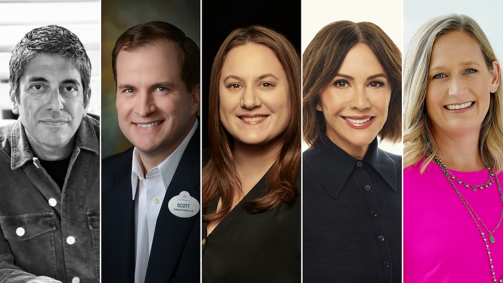 Ron Faris, Disney Consumer Products; Scott Hudgins, Disney Experiences; Martha Morrison, Disney Entertainment Studios; Shannon Ryan, Disney Entertainment Television, Disney+ & Hulu; Tina Thornton, ESPN (Credit: Disney)