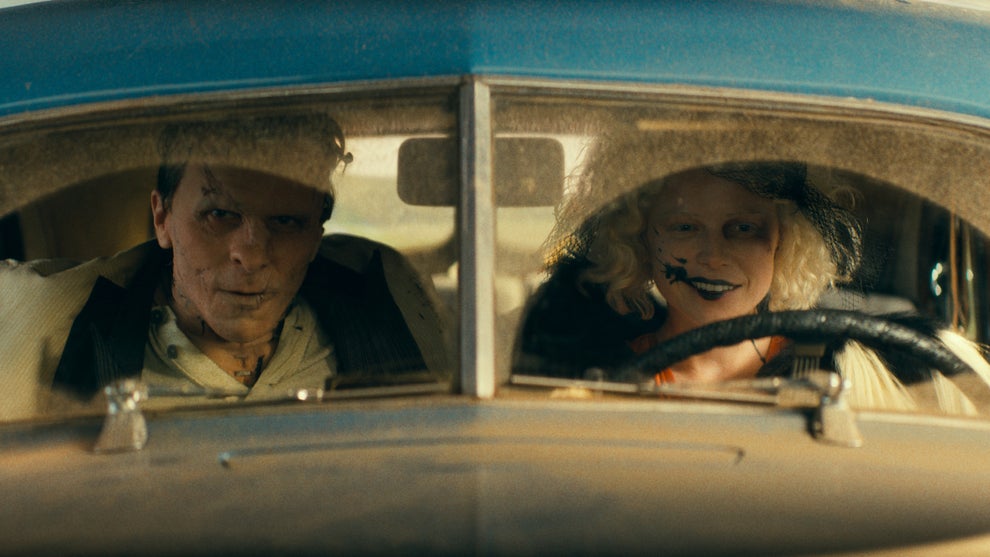 Christian Bale and Jessie Buckley in "The Bride!" (Warner Bros. Pictures)